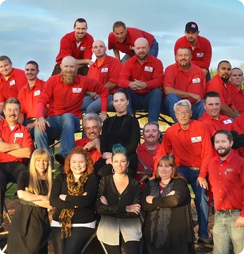 The Speedy Septic office and field team together outdoors.
